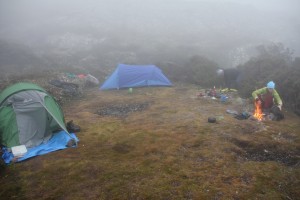 Hiking in tents