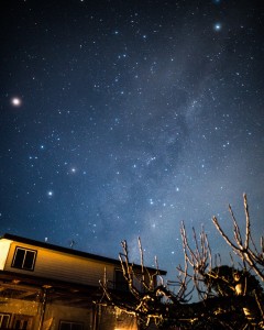 The Milky Way clearly visible over my house from my backyard