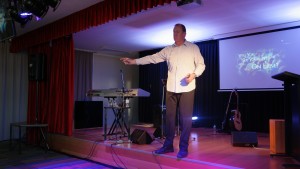 Preaching at The Rock Christian Church, Capalaba, Queensland