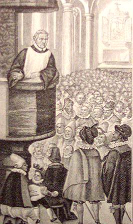 Martin Luther preaching