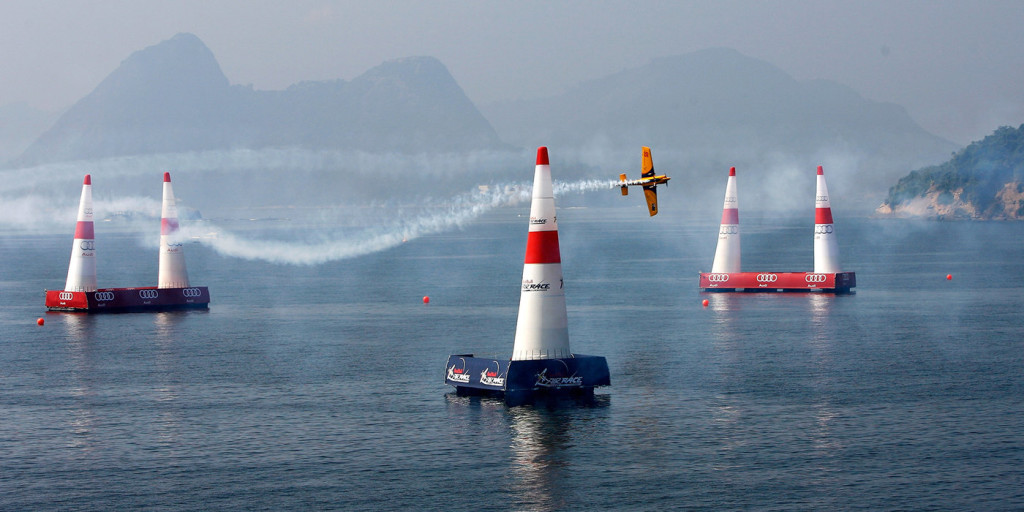 Matt Hall of Australia in action during the Red Bull Air Race 2nd Training Day on May 7, 2010 in Rio de Janeiro, Brazil. // Dean Mouhtaropoulos / Getty Images for Red Bull Air Race // P-20120217-74058 // Usage for editorial use only // Please go to www.redbullcontentpool.com for further information. //