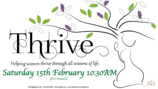 Thrive for Ladies, February 15th, 10:30AM, 2020, for Brunch