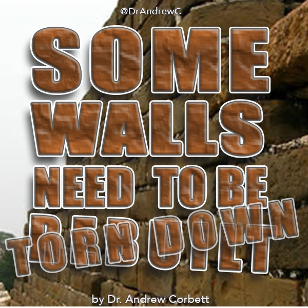 SOME WALLS NEED TO BE TORN DOWN AND SOME WALLS NEED TO BE REBUILT
