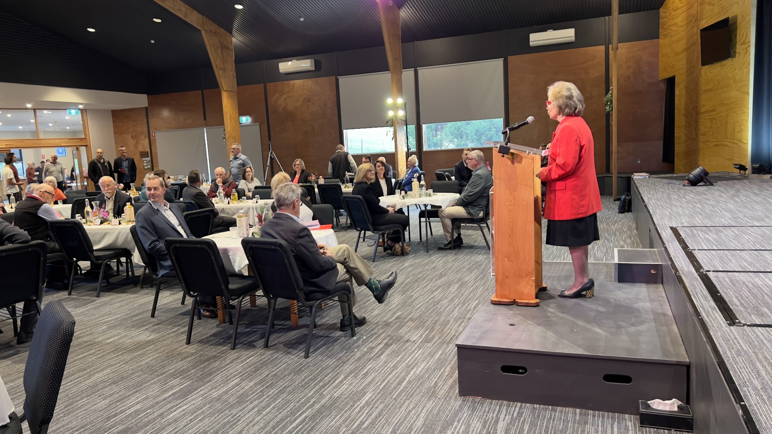 Mayor Christina Holmdahl opens the 2023 Refresh Civic Leaders' Breakfast