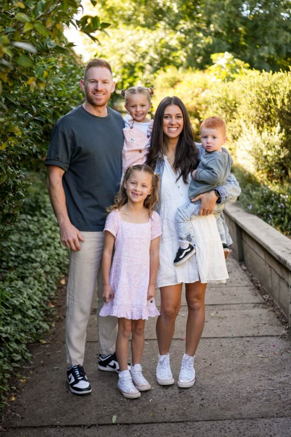 Luke and Sarah Connaughton with their three children.